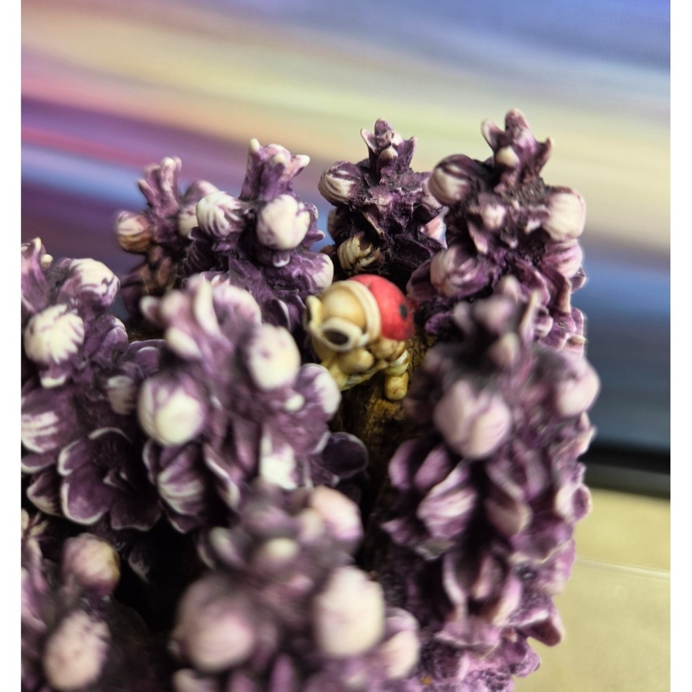 HARMONY KINGDOM Snapdragon Hyacinth Hydrangea, Purple Garden, 3 Total, Vintage - Picture 3 of 16
